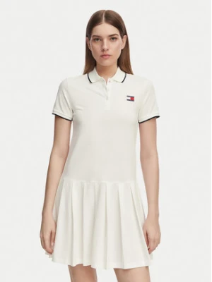 Tommy Jeans Sukienka codzienna Tommy Badge DW0DW22328 Biały Relaxed Fit