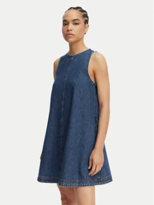 Tommy Jeans Sukienka jeansowa DW0DW22341 Niebieski A-Line Fit