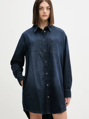 Tommy Jeans sukienka jeansowa kolor granatowy mini oversize DW0DW21650