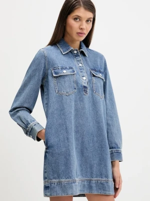 Tommy Jeans sukienka jeansowa kolor granatowy mini prosta DW0DW22077