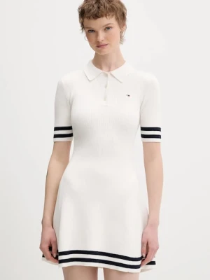 Tommy Jeans sukienka kolor beżowy mini rozkloszowana DW0DW22106