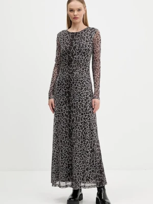 Tommy Jeans sukienka kolor brązowy maxi rozkloszowana DW0DW21511