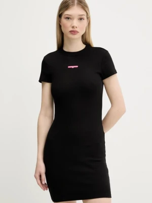 Tommy Jeans sukienka kolor czarny mini dopasowana DW0DW21186