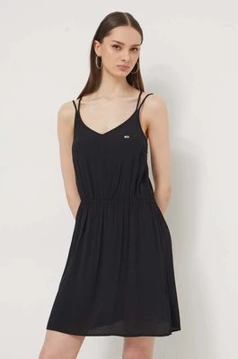 Tommy Jeans sukienka kolor czarny mini prosta DW0DW17936