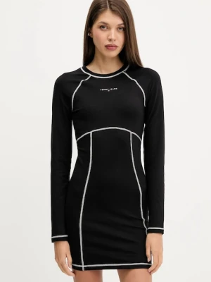 Tommy Jeans sukienka kolor czarny mini rozkloszowana DW0DW21465