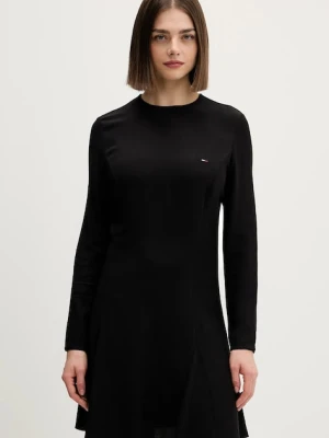 Tommy Jeans sukienka kolor czarny mini rozkloszowana DW0DW21916