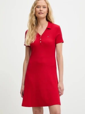 Tommy Jeans sukienka kolor czerwony mini dopasowana DW0DW21172