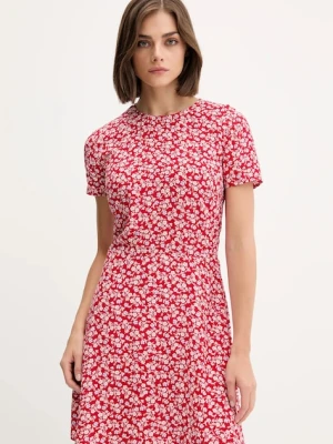 Tommy Jeans sukienka kolor czerwony mini rozkloszowana DW0DW21120