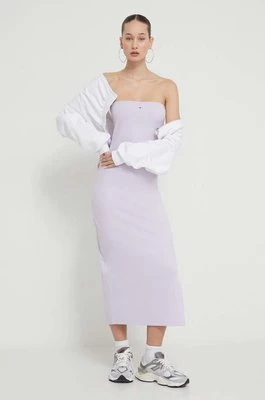 Tommy Jeans sukienka kolor fioletowy mini dopasowana DW0DW17925