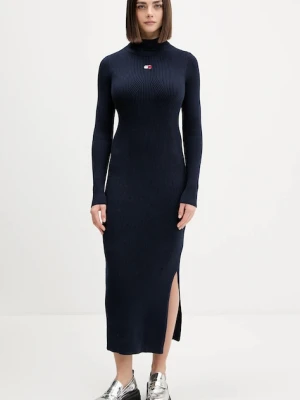 Tommy Jeans sukienka kolor granatowy maxi dopasowana DW0DW21910