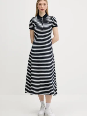 Tommy Jeans sukienka kolor granatowy midi rozkloszowana DW0DW20383
