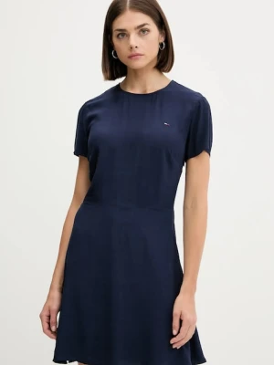 Tommy Jeans sukienka kolor granatowy mini rozkloszowana DW0DW21120