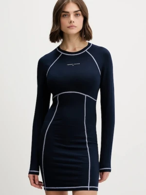 Tommy Jeans sukienka kolor granatowy mini rozkloszowana DW0DW21465