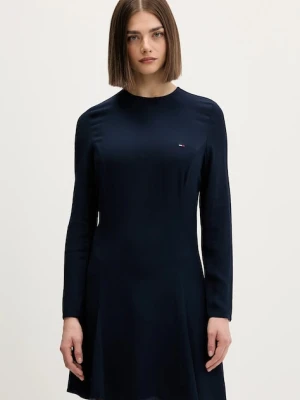 Tommy Jeans sukienka kolor granatowy mini rozkloszowana DW0DW21916