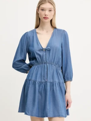 Tommy Jeans sukienka kolor niebieski mini rozkloszowana DW0DW20612