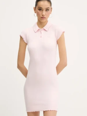 Tommy Jeans sukienka kolor różowy mini dopasowana DW0DW20297