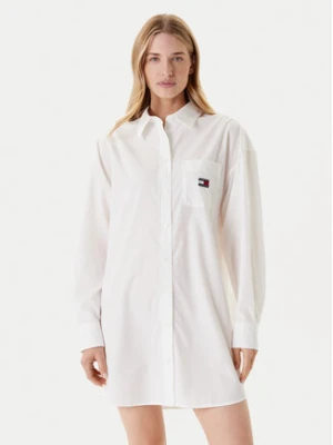 Tommy Jeans Sukienka koszulowa DW0DW21122 Biały Relaxed Fit