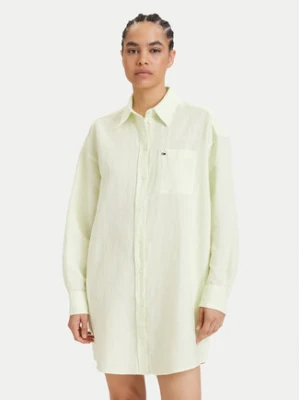 Tommy Jeans Sukienka koszulowa DW0DW22344 Zielony jasny Relaxed Fit
