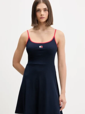 Tommy Jeans sukienka letnia bawełniana z elastanem