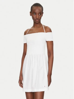 Tommy Jeans Sukienka letnia DW0DW20343 Biały Slim Fit