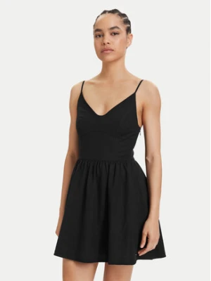 Tommy Jeans Sukienka letnia Skater DW0DW22345 Czarny Slim Fit