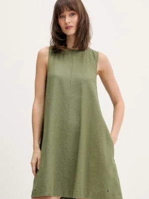 Tommy Jeans sukienka letnia z lnem