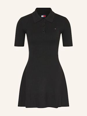 Tommy Jeans Sukienka Polo schwarz