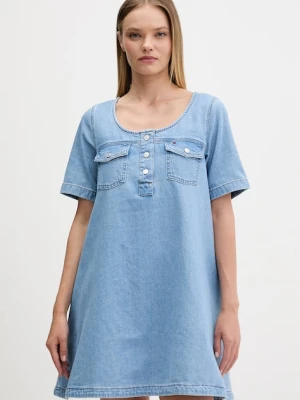 Tommy Jeans sukienka rozkloszowana jeansowa