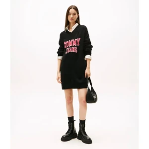 Tommy Jeans Sukienka VARSITY | z dodatkiem wełny