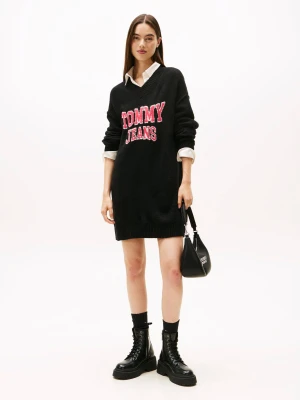 Tommy Jeans Sukienka VARSITY | z dodatkiem wełny