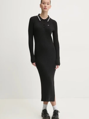 Tommy Jeans sukienka z domieszką wełny