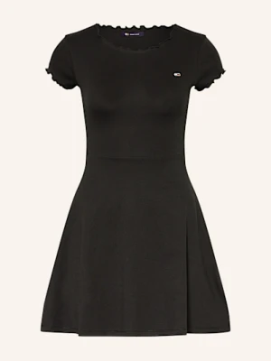 Tommy Jeans Sukienka Z Dżerseju schwarz