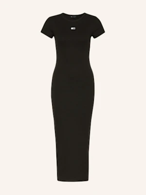 Tommy Jeans Sukienka Z Dżerseju schwarz
