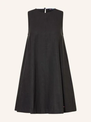 Tommy Jeans Sukienka Z Lnu schwarz
