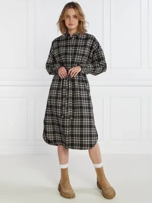 Tommy Jeans Sukienka z paskiem TJW CHECK BELOW