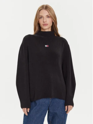Zdjęcie produktu Tommy Jeans Sweter Badge DW0DW21676 Czarny Relaxed Fit