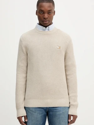 Tommy Jeans sweter bawełniany beżowy