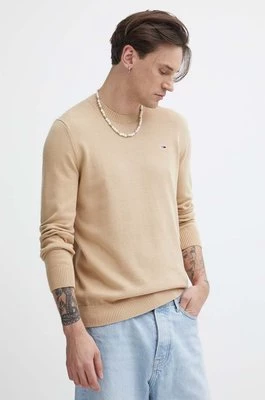 Tommy Jeans sweter bawełniany kolor beżowy DM0DM18895