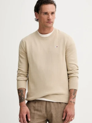 Tommy Jeans sweter bawełniany kolor beżowy DM0DM18895