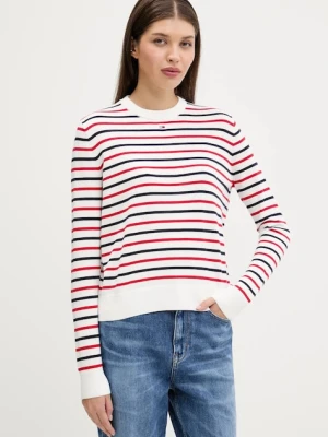 Tommy Jeans sweter bawełniany kolor bordowy lekki DW0DW20159