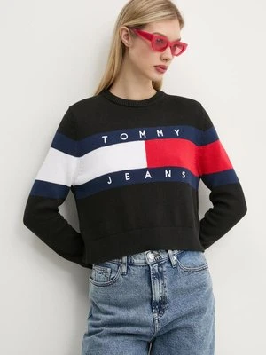 Tommy Jeans sweter bawełniany kolor czarny DW0DW19335