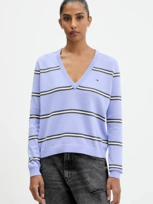 Tommy Jeans sweter bawełniany kolor niebieski DW0DW19888