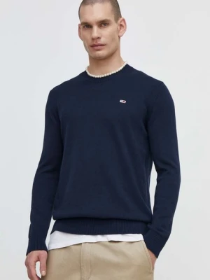 Tommy Jeans sweter bawełniany kolor granatowy DM0DM18895