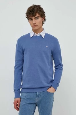 Tommy Jeans sweter bawełniany kolor niebieski DM0DM18895