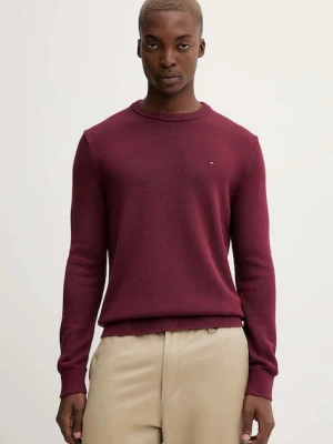 Tommy Jeans sweter bawełniany męski kolor bordowy lekki DM0DM21787
