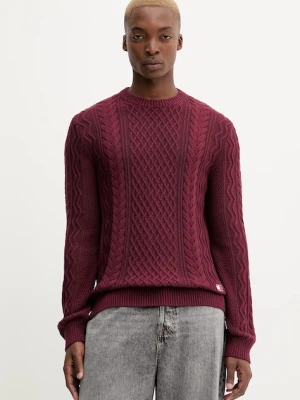 Tommy Jeans sweter bawełniany męski kolor bordowy lekki DM0DM22101