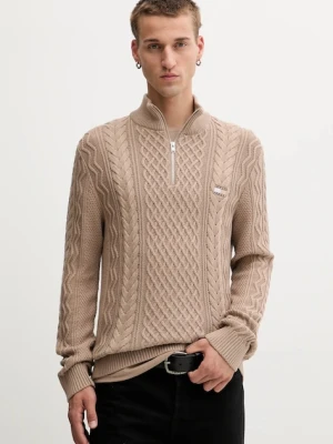 Tommy Jeans sweter bawełniany męski kolor brązowy lekki DM0DM22103