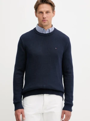 Tommy Jeans sweter bawełniany męski kolor granatowy lekki DM0DM21787