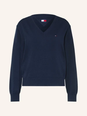 Tommy Jeans Sweter blau GRANATOWY