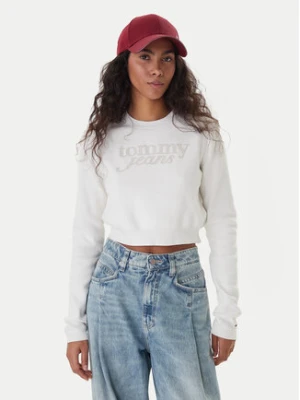 Tommy Jeans Sweter Chenille DW0DW22028 Écru Regular Fit